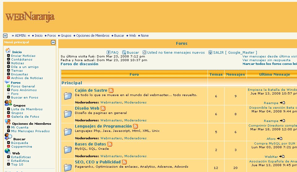 Tema de Color Naranja/Orange para DragonFlyCMS 9.2.X y CPG-Nuke